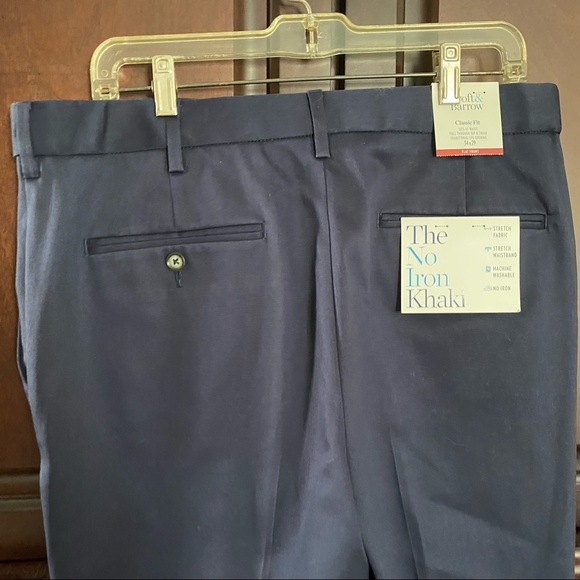 Croft & Barrow Classic-Fit Navy Blue Pants Size 34 - Picture 10 of 15